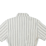 USED Cropped Womens Shirt White Striped M