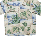 PIERRE CARDIN Mens Hawaiian Shirt Beige Floral XL