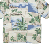 PIERRE CARDIN Mens Hawaiian Shirt Beige Floral XL