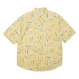COLUMBIA Fish Mens Shirt Yellow M