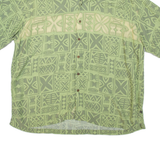 OCEAN PACIFIC Mens Shirt Green Viscose Geometric 2XL