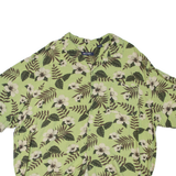 PURITAN Mens Hawaiian Shirt Green Floral 2XL