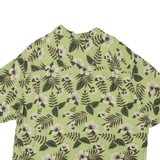 PURITAN Mens Hawaiian Shirt Green Floral 2XL