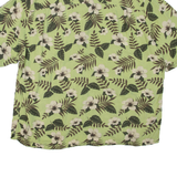 PURITAN Mens Hawaiian Shirt Green Floral 2XL