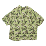 PURITAN Mens Hawaiian Shirt Green Floral 2XL