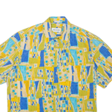MASOTTI Mens Shirt Yellow Viscose Crazy Pattern M