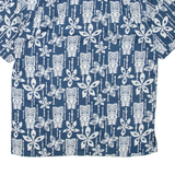 UZZI Mens Hawaiian Shirt Blue Floral XL