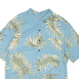 CARIBBEAN JOE Mens Hawaiian Shirt Blue Floral XL