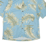 CARIBBEAN JOE Mens Hawaiian Shirt Blue Floral XL