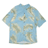 CARIBBEAN JOE Mens Hawaiian Shirt Blue Floral XL