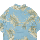 CARIBBEAN JOE Mens Hawaiian Shirt Blue Floral XL