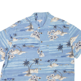 MERONA Mens Hawaiian Shirt Blue Floral XL