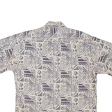 CAMPIA Mens Shirt Beige Crazy Pattern L