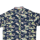 CONNECTICUT Mens Hawaiian Shirt Blue L