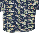 CONNECTICUT Mens Hawaiian Shirt Blue L