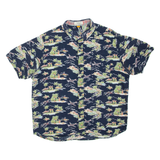 CONNECTICUT Mens Hawaiian Shirt Blue L