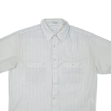 MAINSTREAM Mens Shirt White Striped L
