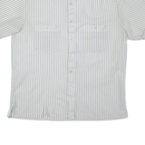 MAINSTREAM Mens Shirt White Striped L