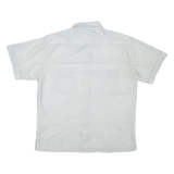 MAINSTREAM Mens Shirt White Striped L