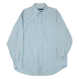 NAUTICA Mens Shirt Blue Striped Long Sleeve XL