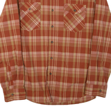 WRANGLER Mens Shirt Orange Check Long Sleeve L