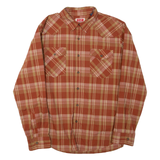 WRANGLER Mens Shirt Orange Check Long Sleeve L