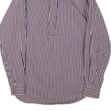 TOMMY HILFIGER Mens Shirt Red Striped Long Sleeve M