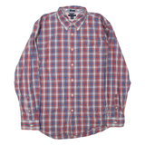 TOMMY HILFIGER Mens Shirt Red Check Long Sleeve L