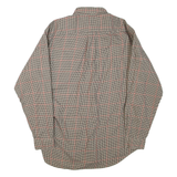 TOMMY HILFIGER Mens Shirt Beige Check Long Sleeve M