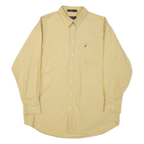 NAUTICA Mens Plain Shirt Yellow Long Sleeve L