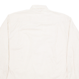 TOMMY HILFIGER Mens Shirt Cream Pinstripe Long Sleeve S