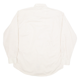 TOMMY HILFIGER Mens Shirt Cream Pinstripe Long Sleeve S