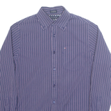 TOMMY HILFIGER Mens Shirt Blue Pinstripe Long Sleeve XS