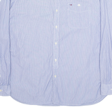 HILFIGER DENIM Mens Shirt Blue Pinstripe Long Sleeve XL