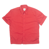 HILFIGER DENIM Mens Plain Shirt Red L
