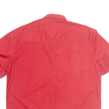 HILFIGER DENIM Mens Plain Shirt Red L