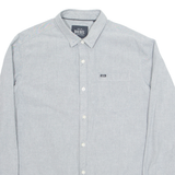 DIESEL Denim Look Mens Plain Shirt Grey Long Sleeve L