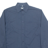 BEN SHERMAN Mens Plain Shirt Blue Long Sleeve M