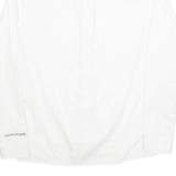 CALVIN KLEIN JEANS Mens Plain Shirt White Long Sleeve M