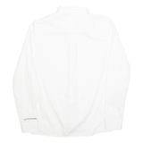 CALVIN KLEIN JEANS Mens Plain Shirt White Long Sleeve M