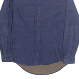 TOMMY HILFIGER Denim Look Mens Plain Shirt Blue Long Sleeve M