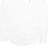 HILFIGER DENIM Mens Plain Shirt White Long Sleeve S