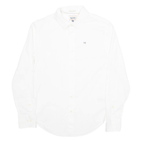 HILFIGER DENIM Mens Plain Shirt White Long Sleeve S