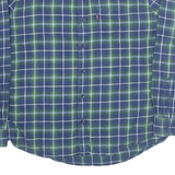 LEVI'S Slim Fit Denim Look Mens Shirt Blue Check Long Sleeve 2XL