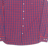 TOMMY HILFIGER Slim Fit Mens Shirt Red Check Long Sleeve L