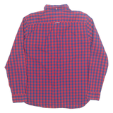 TOMMY HILFIGER Slim Fit Mens Shirt Red Check Long Sleeve L