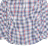 TOMMY HILFIGER Fitted Mens Shirt Blue Check Long Sleeve M