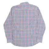 TOMMY HILFIGER Fitted Mens Shirt Blue Check Long Sleeve M