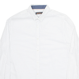 TOMMY HILFIGER Fitted Mens Shirt Blue Check Long Sleeve M