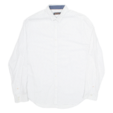 TOMMY HILFIGER Fitted Mens Shirt Blue Check Long Sleeve M